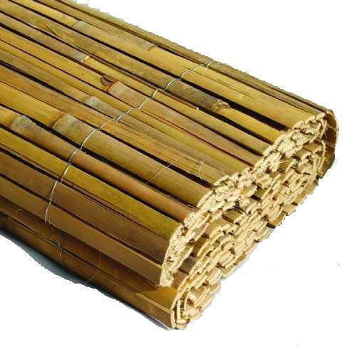 Dom Wood Bambuszaun mit Halbes Schilf 1x5m
