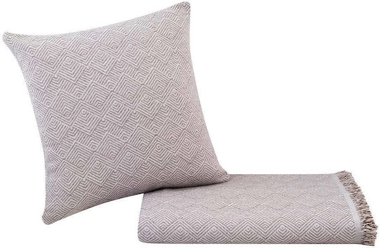 Madi Μαξιλαροθήκη Wellen Brown 45x45εκ. Madi Μαξιλαροθήκη Wellen Brown 45x45εκ.