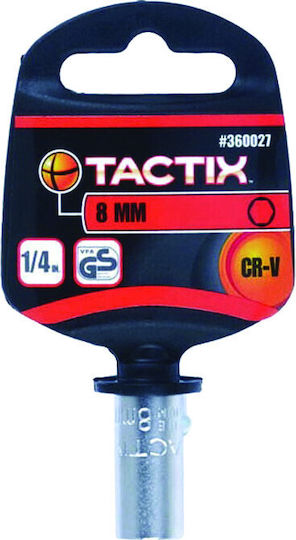 Tactix Socket Hex with Square Drive 1/4" Diameter 11mm