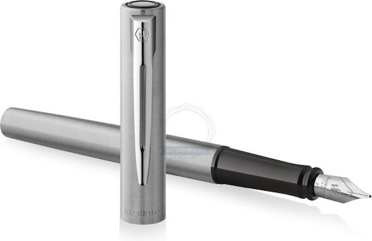 Waterman Allure Chrome CT Πένα Γραφής Fine Ασημί από Ατσάλι με Μαύρο Μελάνι