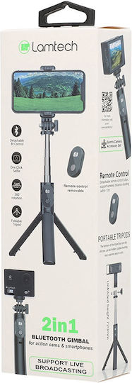 Lamtech Gimbal Selfie Stick Cell Phone Tripod Bluetooth Black