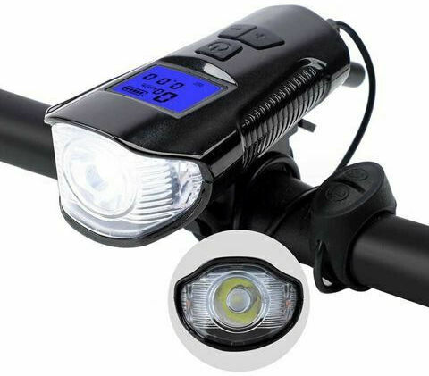 XA-585 Rechargeable Front Bicycle Light Waterproof with Horn
