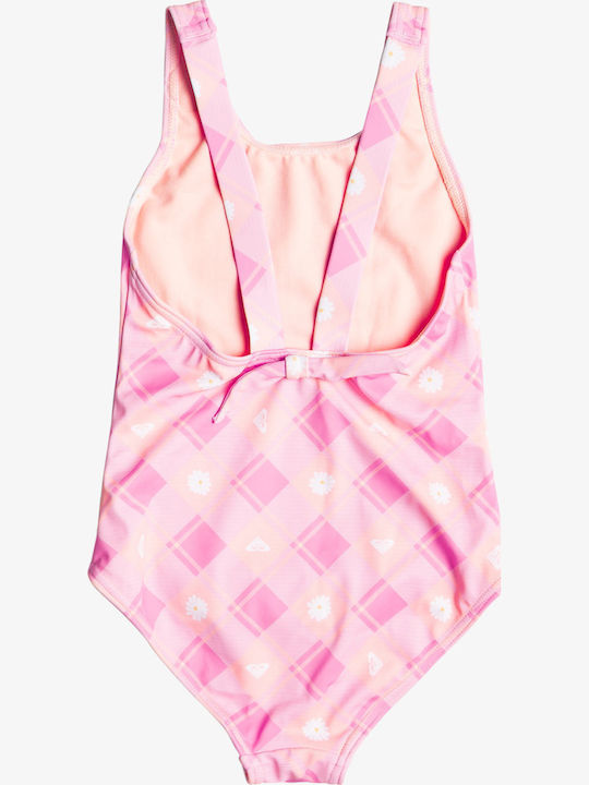 Roxy Flower Plaid Παιδικό Μαγιό Ολόσωμο Ροζ Roxy Flower Plaid Παιδικό Μαγιό Ολόσωμο Ροζ