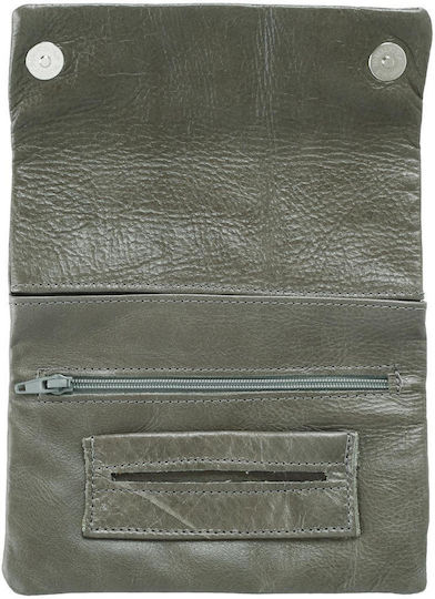 MR Lederne Tabaktasche Gray mit magnetischem Verschluss