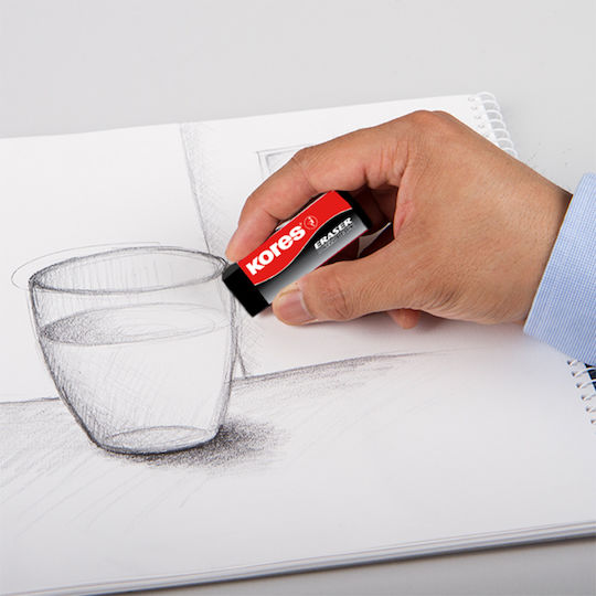 Kores Γόμα για Μολύβι Eraser KE-20 Μαύρη