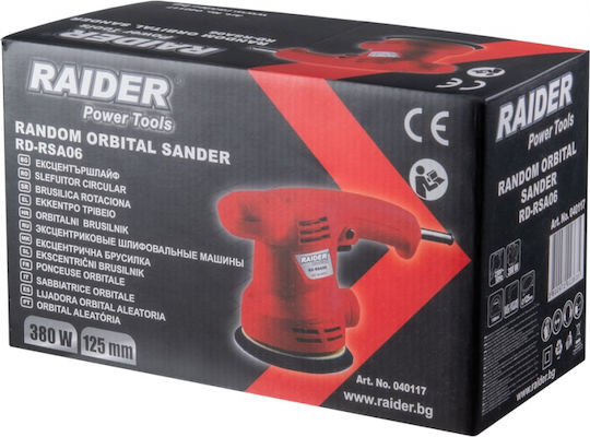 Raider RD-RSA06 Έκκεντρο Τριβείο 125mm Ρεύματος 380W με Σύστημα Αναρρόφησης
