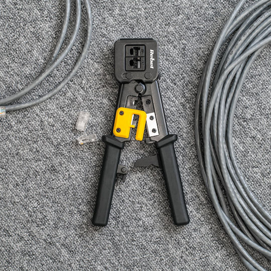 Rebel Ethernet Internet Cable Crimping Plier RJ12, RJ11, RJ45 RB-1007