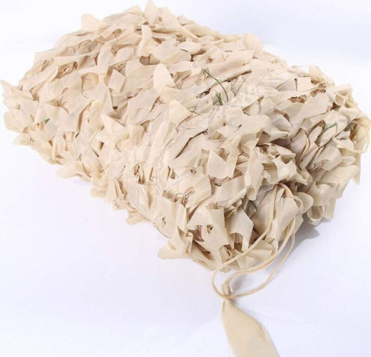 Grasher Rectangular Camouflage Net Beige with PU Coating 3x4m 180gr/m²