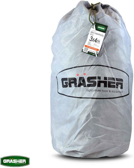 Grasher Ορθογώνιο Δίχτυ Παραλλαγής Γκρι με Επίστρωση PU 3x4m 180gr/m²
