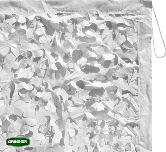 Grasher Rechteckig Tarnnetz Weiß mit PU-Beschichtung 3x2m 180gr/m²