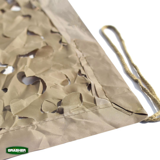 Grasher Rechteckig Tarnnetz Beige mit PU-Beschichtung 4x6m 180gr/m²