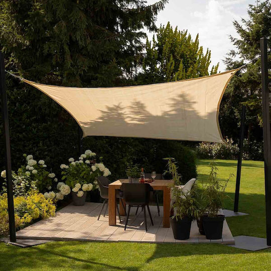 Nesling Rectangular Shade Sail Gray With Hoop 3x4m 285gr/m²