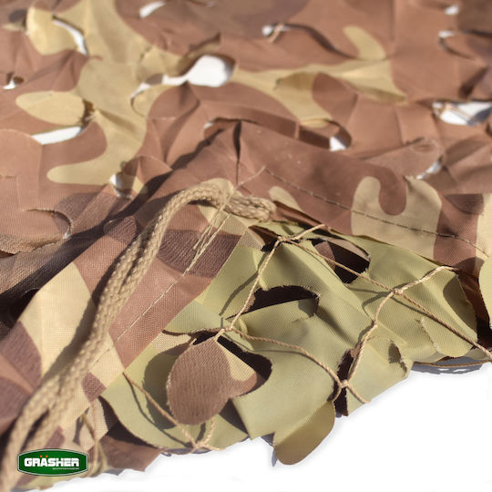 Grasher Rechteckig Tarnnetz Beige mit PU-Beschichtung 3x4m 180gr/m²