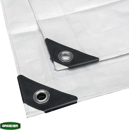 Grasher Waterproof Tarpaulin 120gr/m² 2x3m. Light Type White