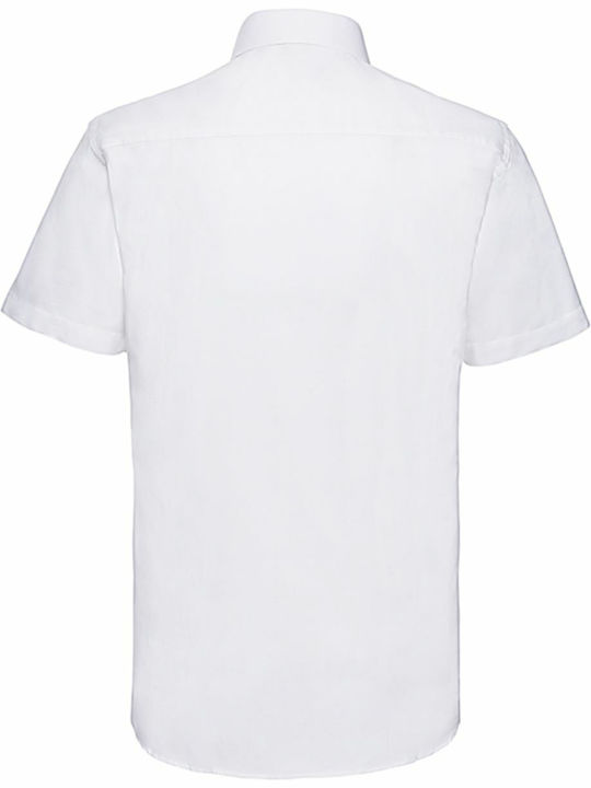 Russell Athletic Men's Shirt Short Sleeve Cotton White