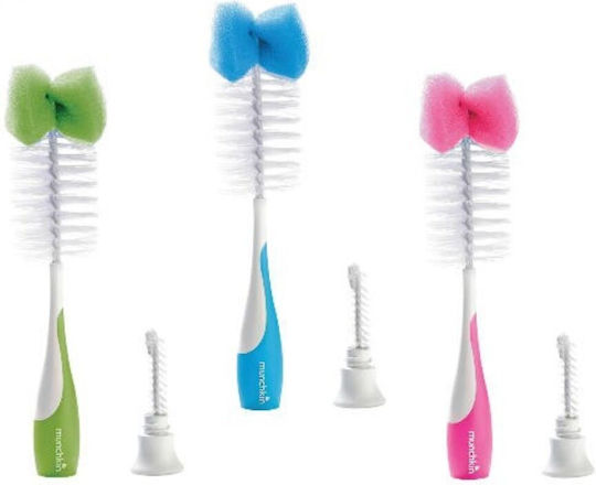 Munchkin Βούρτσα Καθαρισμού για Μπιμπερό Ροζ Sponge Bottle Brush