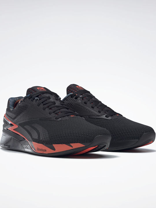 Reebok Nano X3 Sport Shoes for Training & Gym Core Black / Orange Flare / Pure Grey 3