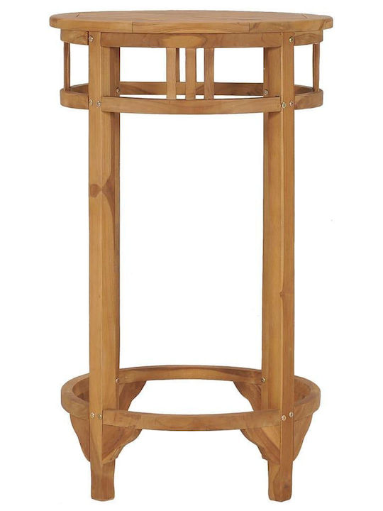 Bar-Tisch aus Massivholz Natürlich 60x60x105cm