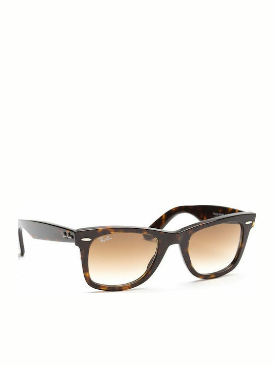 Ray Ban Wayfarer Unisex Sunglasses with Brown Tartaruga Plastic Frame and Brown Gradient Lens RB2140 902/51