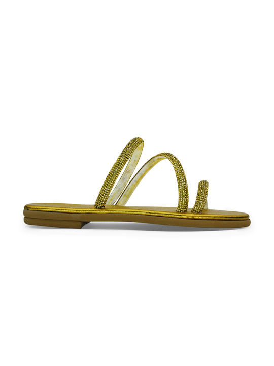 Women's anatomic leather sandal in yellow color