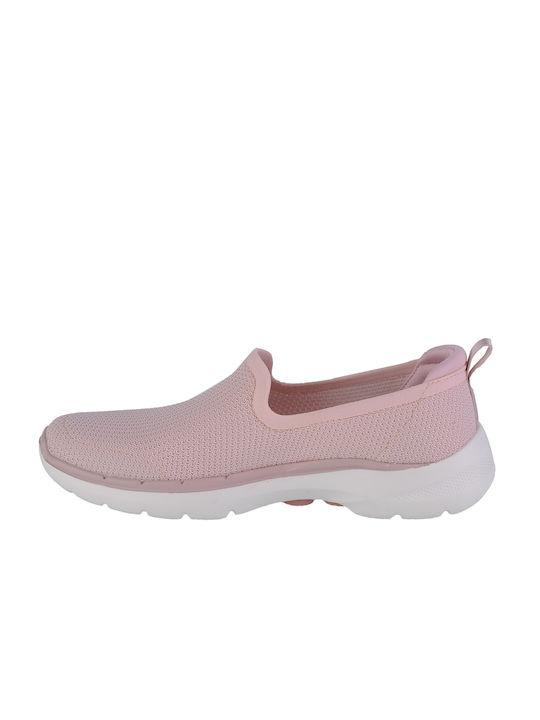 Skechers Walk 6 Clear Virtue Γυναικεία Slip-On Ροζ