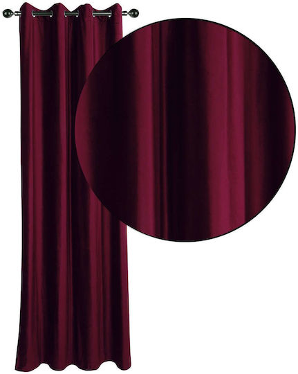 Das Home Vorhang mit Grommets 2229 Burgundisch 140x270cm