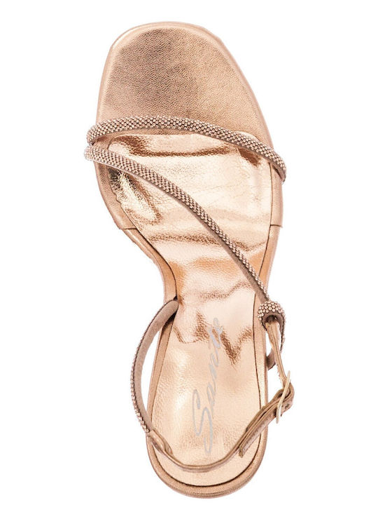 Πέδιλα με Στρας Pink Gold