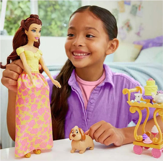 Mattel Belle’s Tea Time Cart Κούκλα για 3+ Ετών