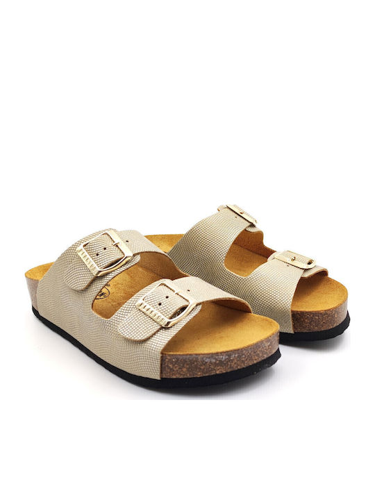 Leder Flache Sandalen für Damen Anatomisch Flatforms Platino