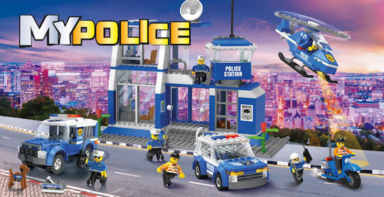 Blocki Building Blocks My Police Pursuit Van & Bike for 6+ Years 188 Pieces