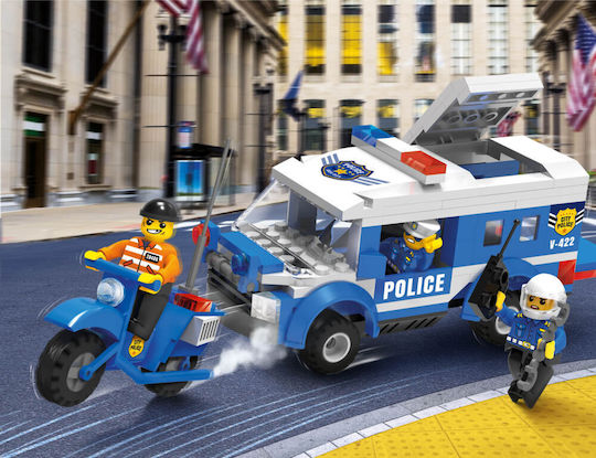 Blocki Building Blocks My Police Pursuit Van & Bike for 6+ Years 188 Pieces