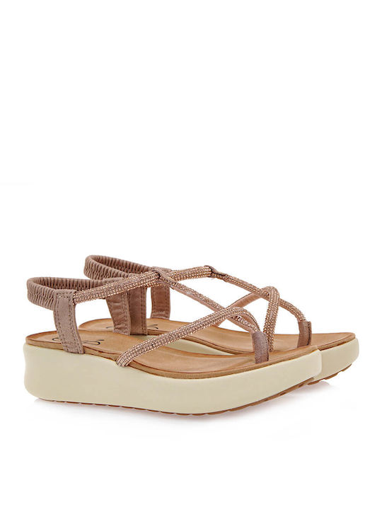 Exe Women's Flat Sandals in Pink Color