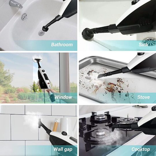 Hausberg Steam Cleaner 1bar with Stick Handle