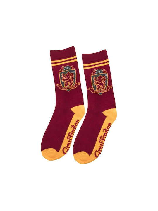 Cinereplicas Harry Potter Gryffindor Κάλτσες με Σχέδια Μπορντό 3Pack
