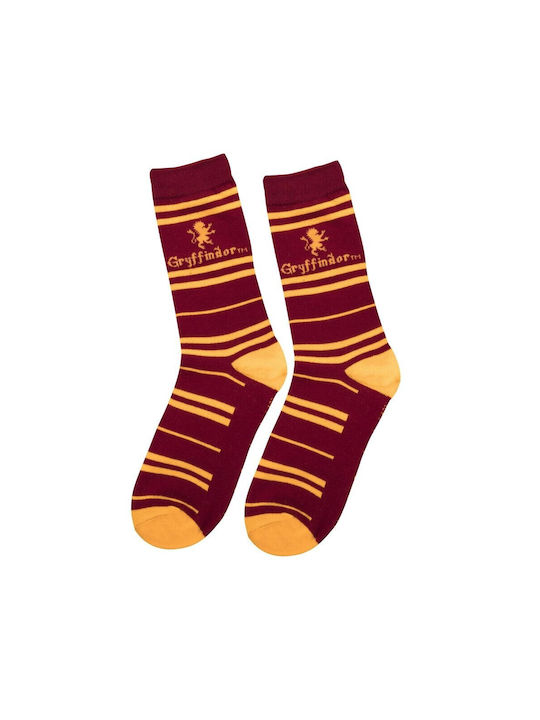 Cinereplicas Harry Potter Gryffindor Κάλτσες με Σχέδια Μπορντό 3Pack