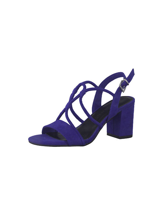 Marco Tozzi Leather Women's Sandals Blue