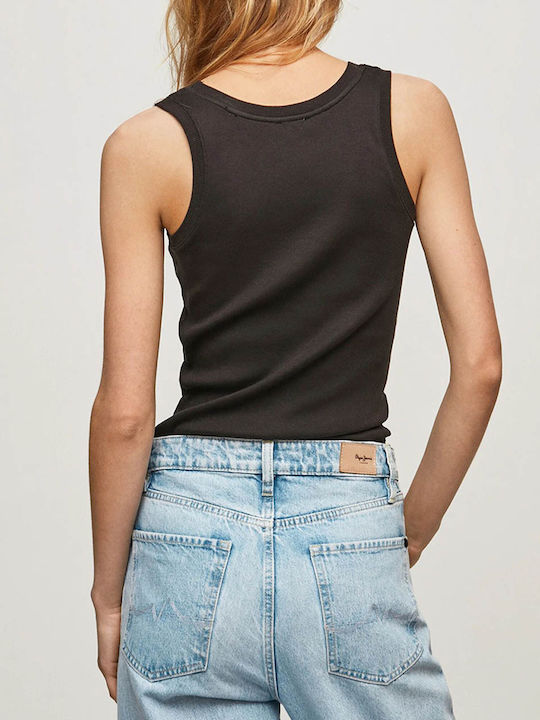 Pepe Jeans Women's Summer Blouse Cotton Sleeveless Black