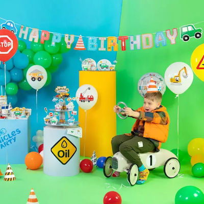 Vehicule Happy Birthday Paper Garland 2,5 m., 1 buc.