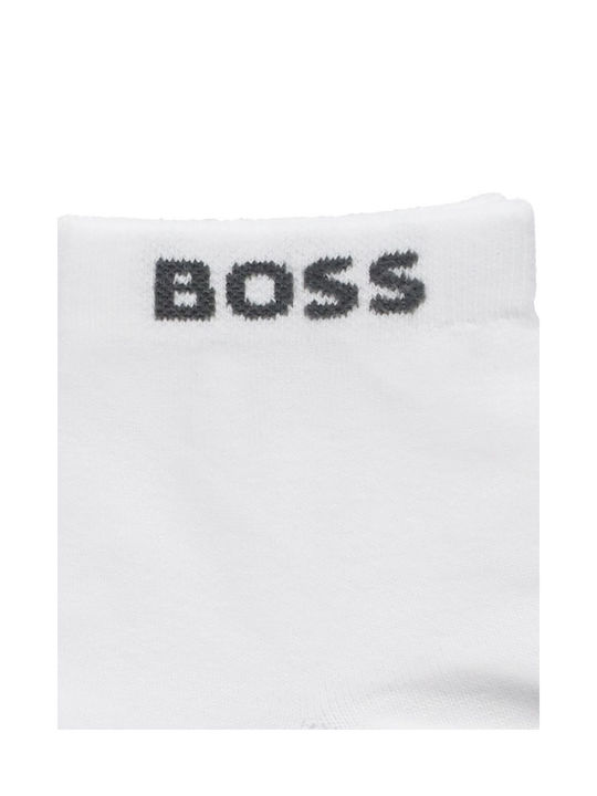 Hugo Boss Men's Solid Color Socks White 2Pack