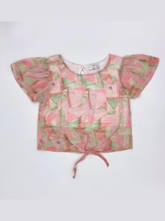 Funky Kids Blouse Short Sleeve Pink