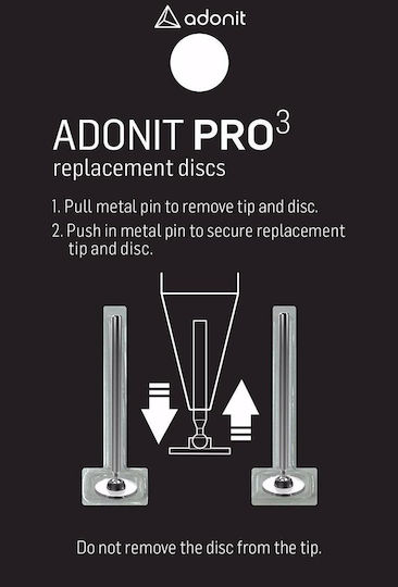 Adonit Stylus Base Replacement Discs for Pro 4/Pro 3/ Mini 4 Silver
