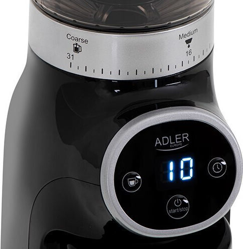 Adler Râșniță electrică pentru cafea 300W cu capacitate de boabe 300gr și 31 niveluri de măcinare Negru
