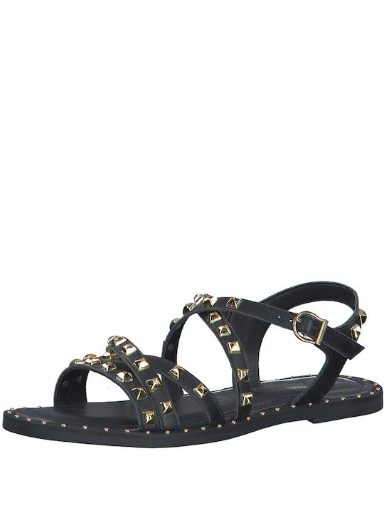 Marco Tozzi Damen Flache Sandalen in Schwarz Farbe