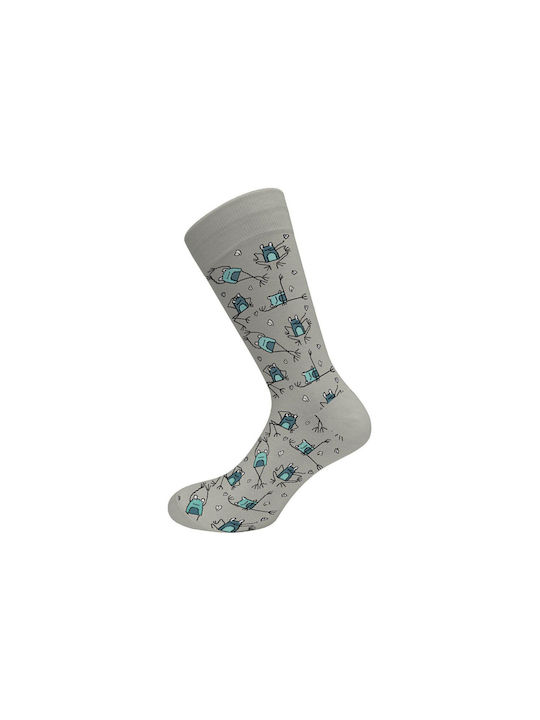 Walk Men's Patterned Socks Gray