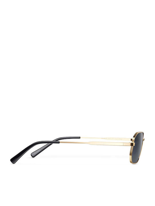 Meller Idir Unisex Sunglasses with Gold Metal Frame and Gray Polarized Lens I-GOLDCAR