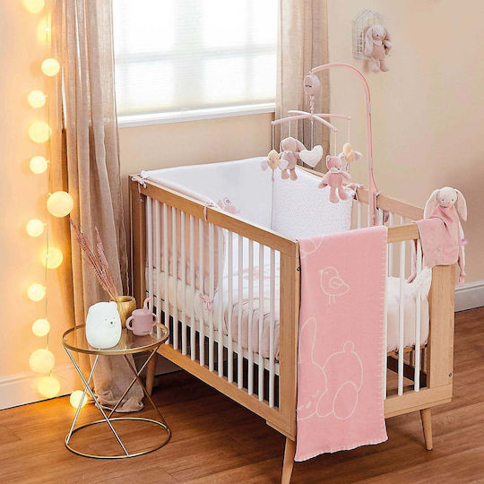 Nattou Blanket Nursery Swaddling Blankets Knitted Pink 75x100cm