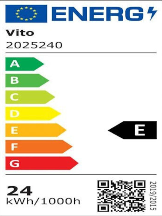 Vito Petra-R Στρογγυλό Εξωτερικό LED Panel 24W με Φυσικό Λευκό Φως 4000K 22.4εκ.