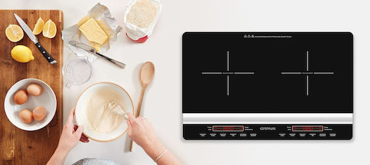 G3Ferrari G10138 Induction Countertop Double Burner Black
