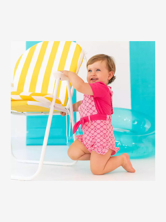 Kinderbekleidungssets mit Latzhose Sommer 2Stücke Fuchsie