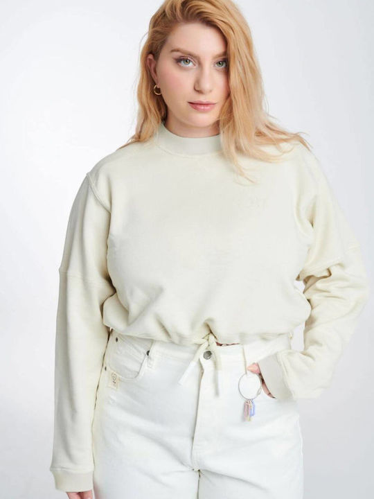 PCP Women's Cropped Sweatshirt Beige